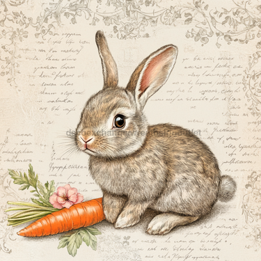 Easter Rabbit Sign, DCO-13271, Sign For Wreath, 10x10